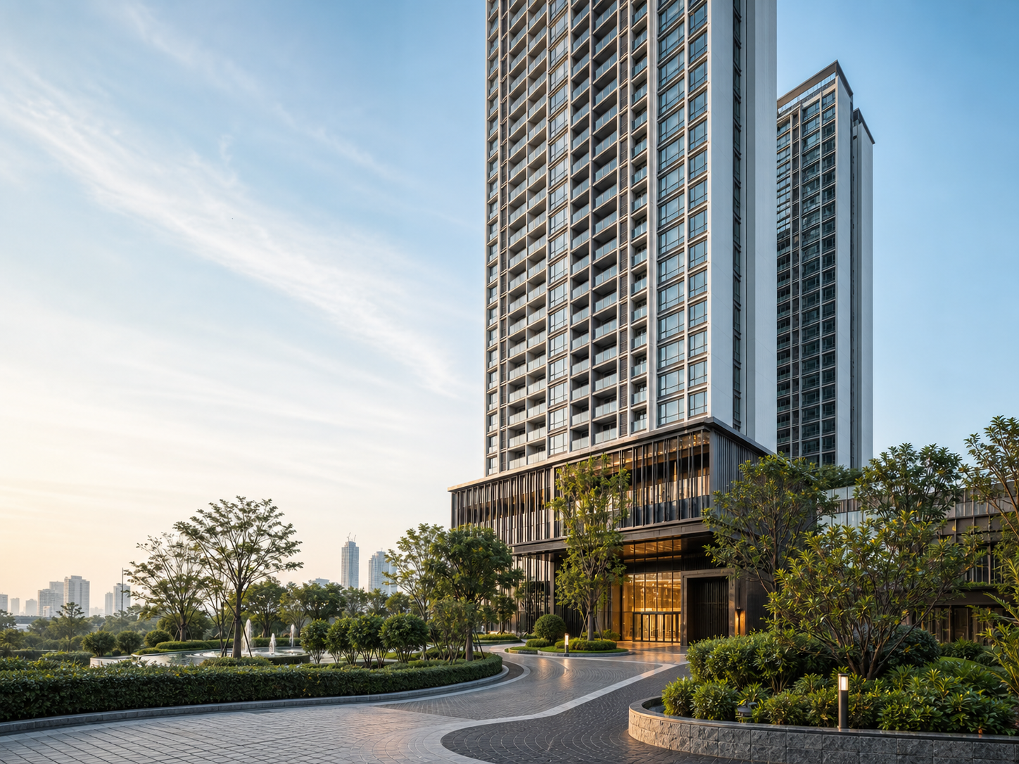 Modern condominium exterior